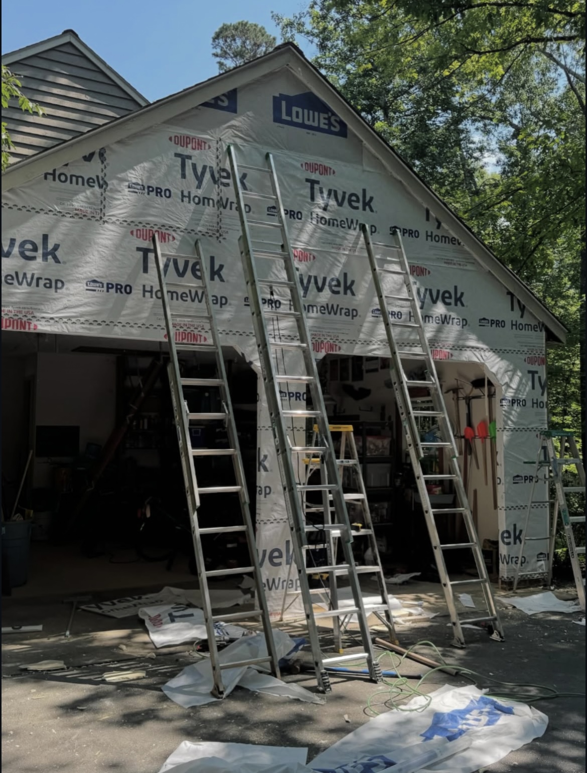 Garage sidewall project photo