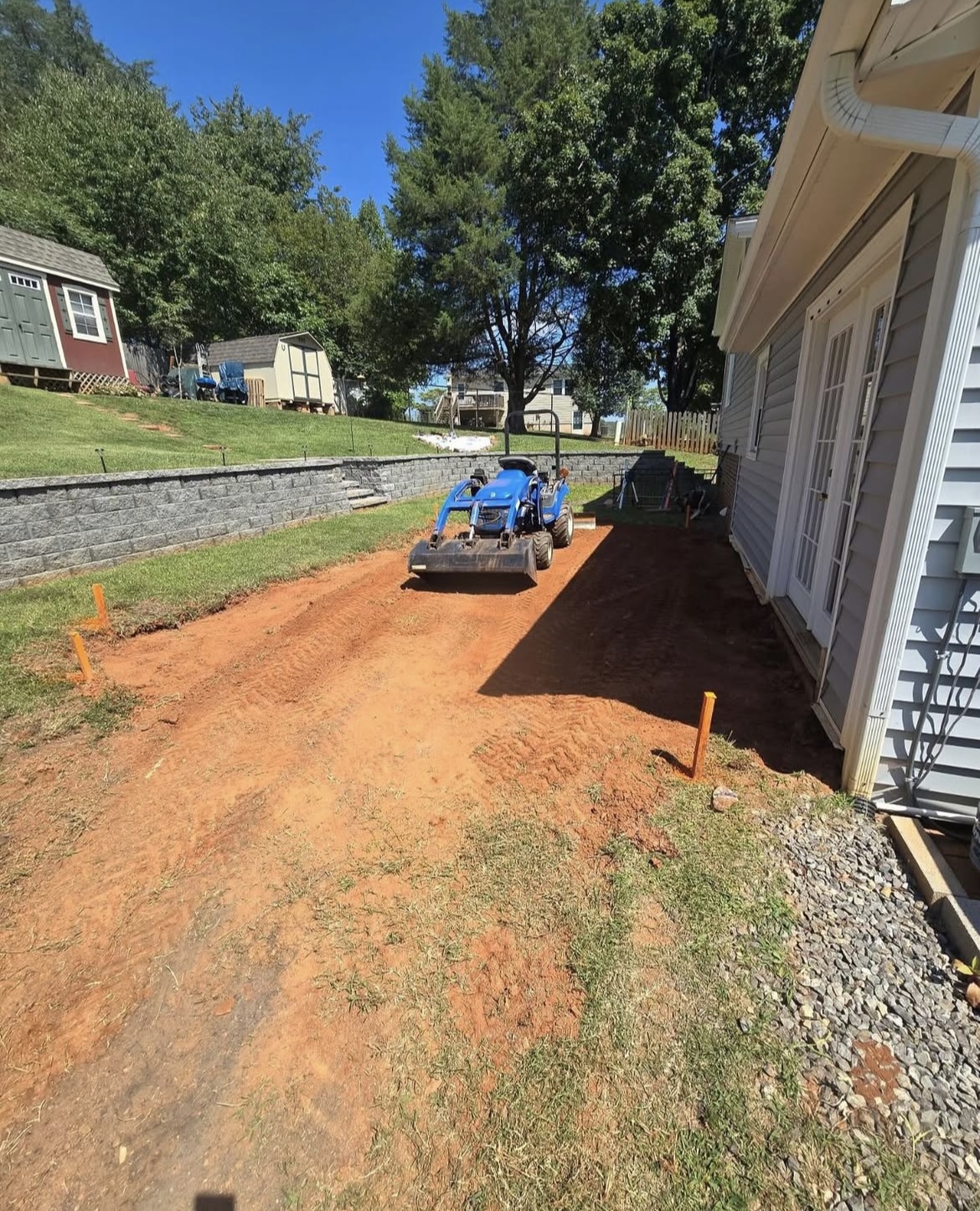 Porcelain paver patio photo