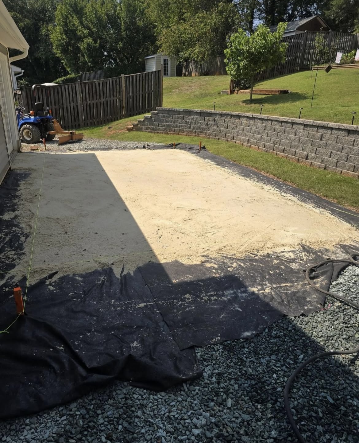 Porcelain paver patio photo