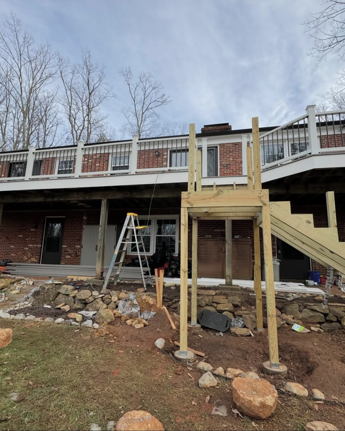 Porch restoration project photo