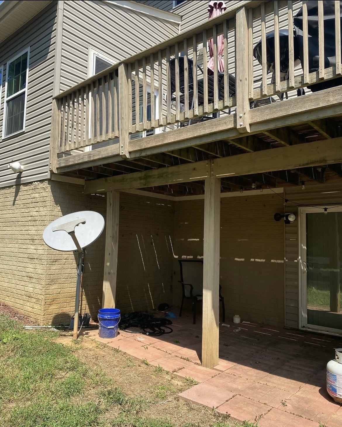 Porch rot restoration project photo