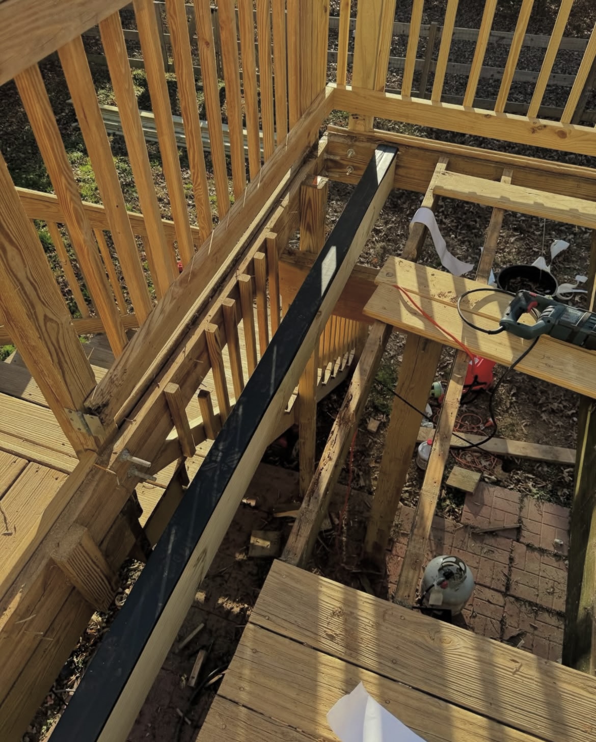 Porch rot restoration project photo