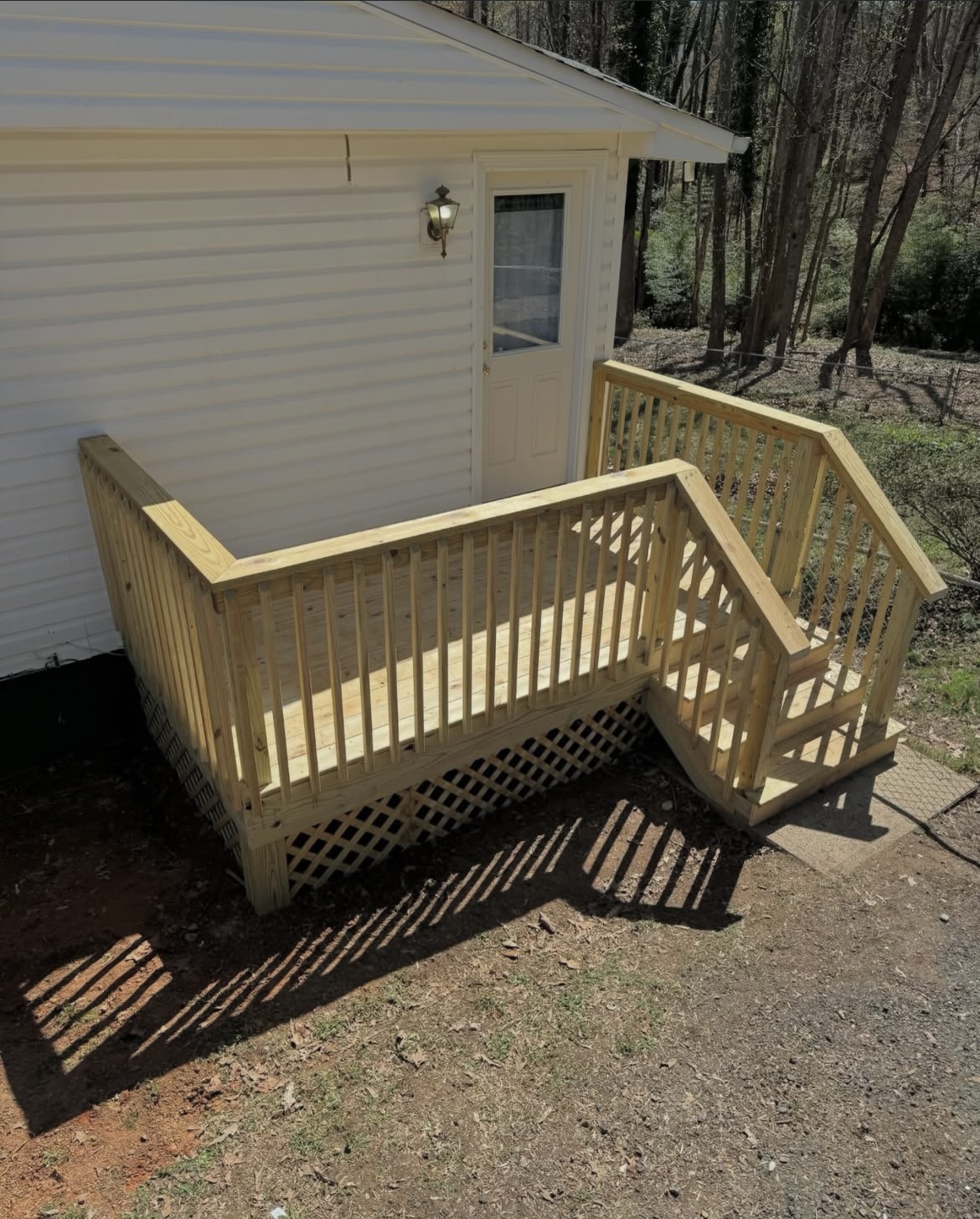 Porch construction after photo