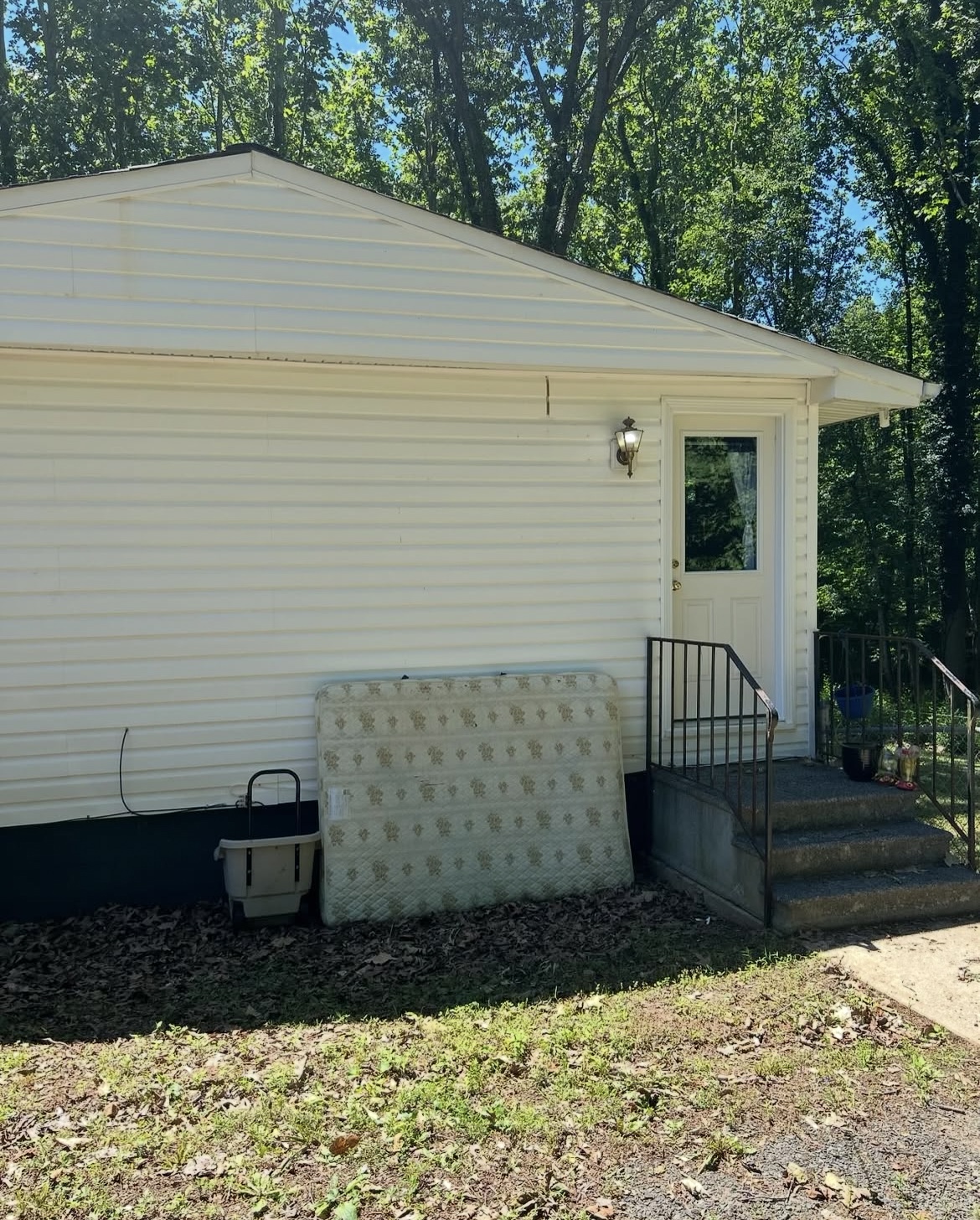 Porch construction before photo